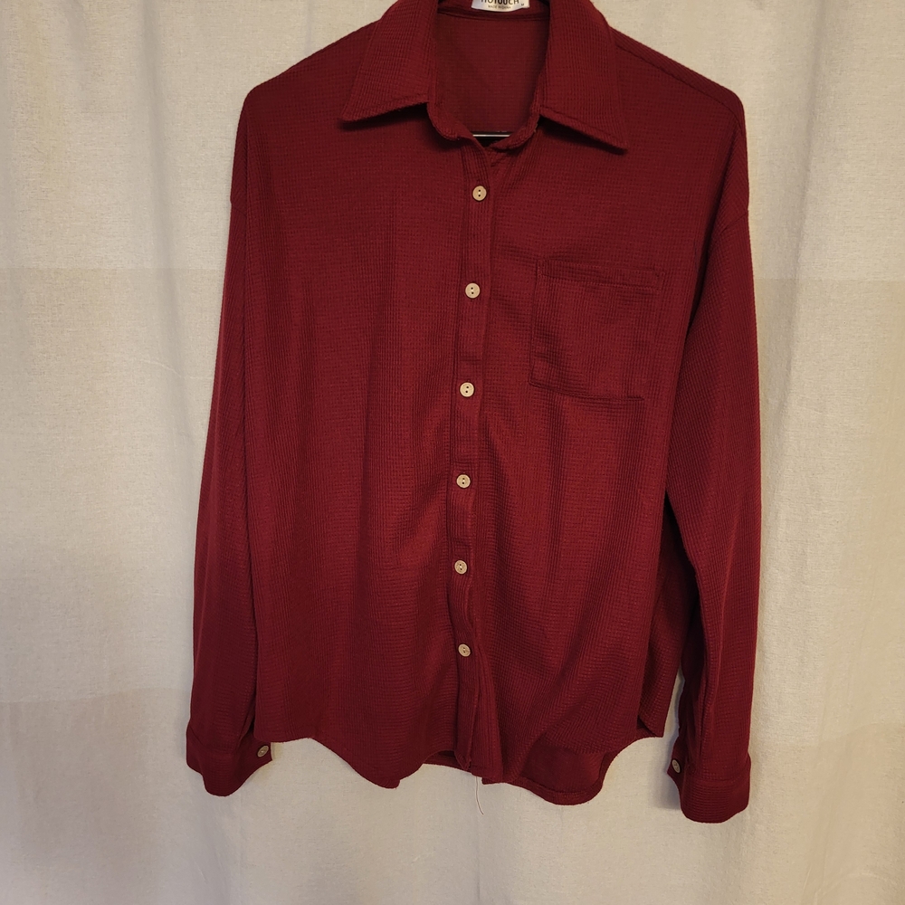 Red Button-Up Shirt